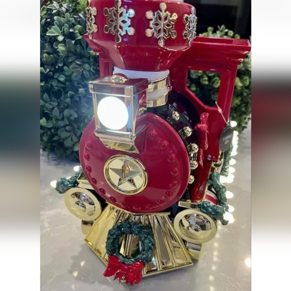 Large Christmas Train Luminary BBW 3-wick Candle Holder HTF Limited Edition 💚 - Picture 8 of 9